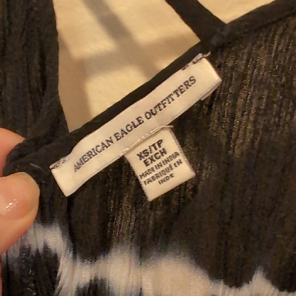 American Eagle Outfitters Black and White Tie-Dye Mini Dress - Picture 2 of 4